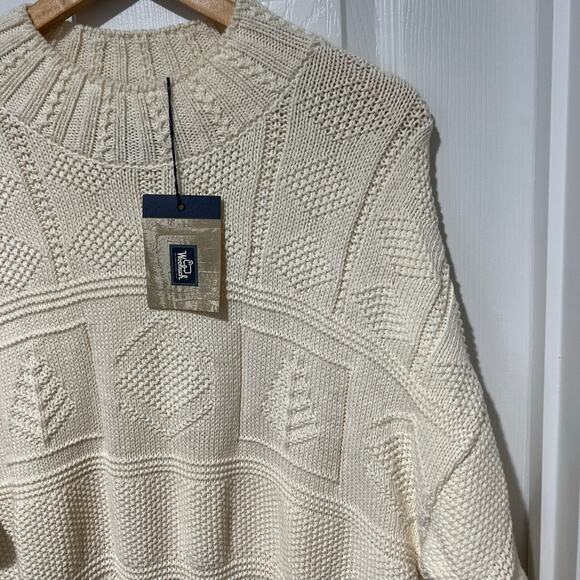 Vintage Woolrich Cable Knit Tunic Sweater Made In USA Women’s M Cotton NEW NOS - Picture 3 of 15